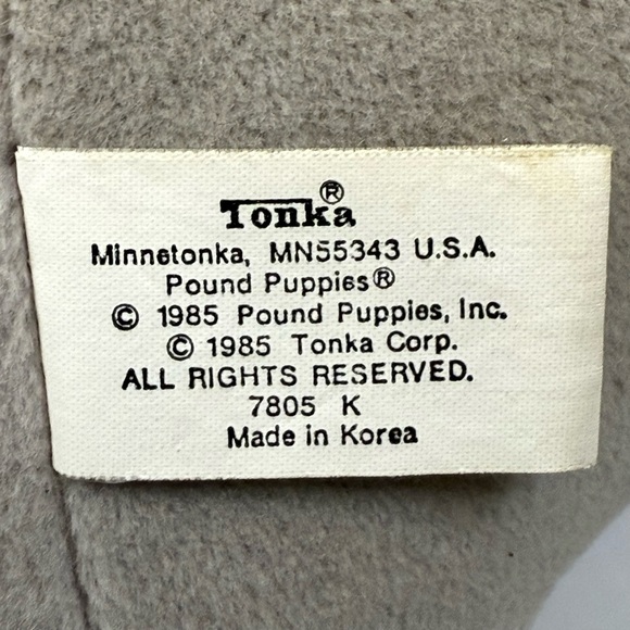 18” Pound Puppy Gray Stuffed Plushy 1985 Vintage - Picture 6 of 11